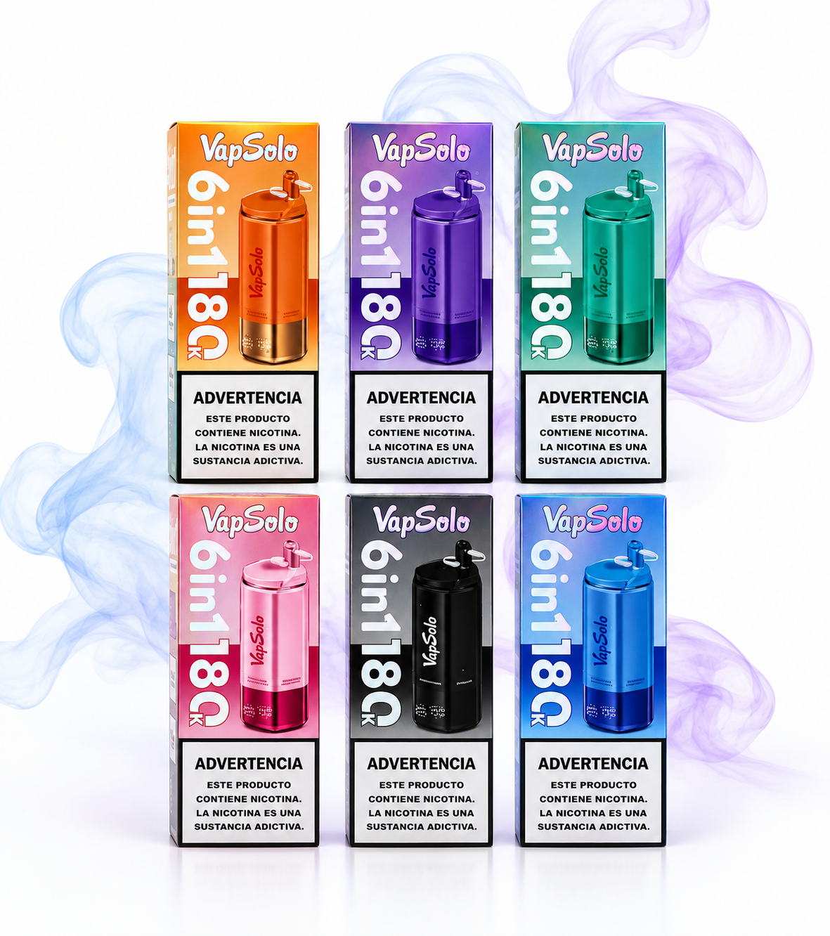 Vapsolo 6 em 1 em seis cores